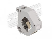 Delock DIN rail Adapter with Keystone LC Duplex female to LC Duplex female beige