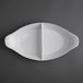 6X Olympia 6X Verdeelde Ovale Eared Gerechten 290X160mm Porselein Serveerplaten
