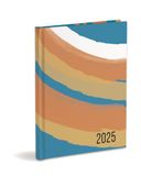 Agenda 2025 januari-december 2025, hardcover, wekelijks, blauw en oranje