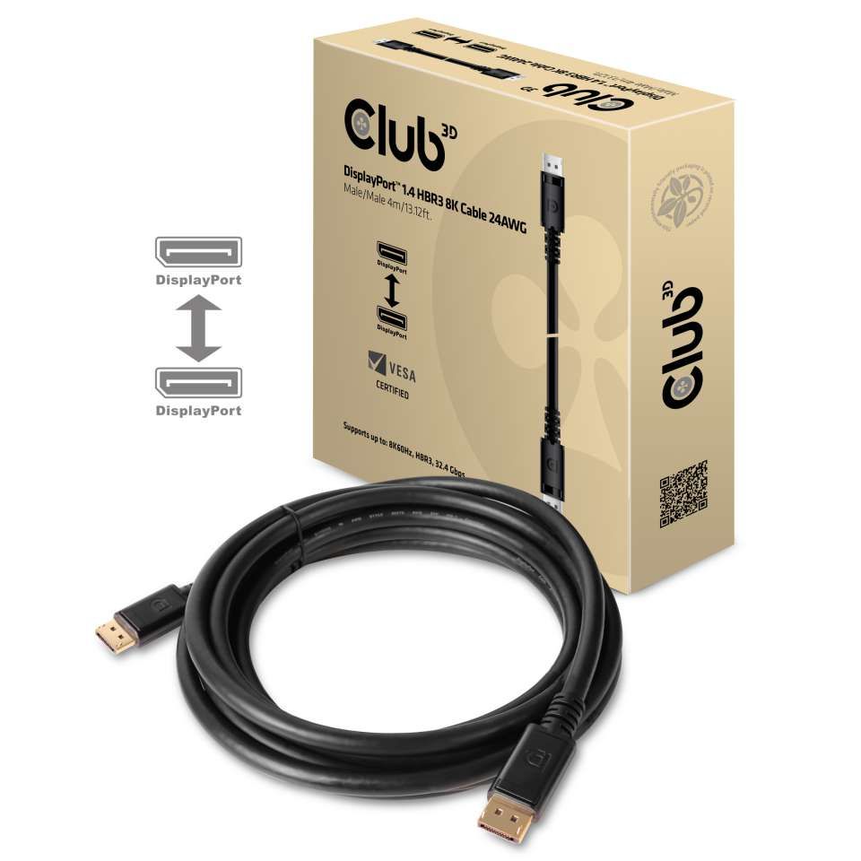 Club 3D DisplayPort 1.4 HBR3 8K Kabel M/M 4meter