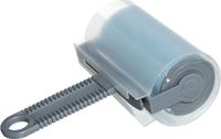 5Five Rouleau adhésif - gris/bleu - 17 cm - réutilisable/lavable - Rouleau anti-peluches - Brosse à vêtements