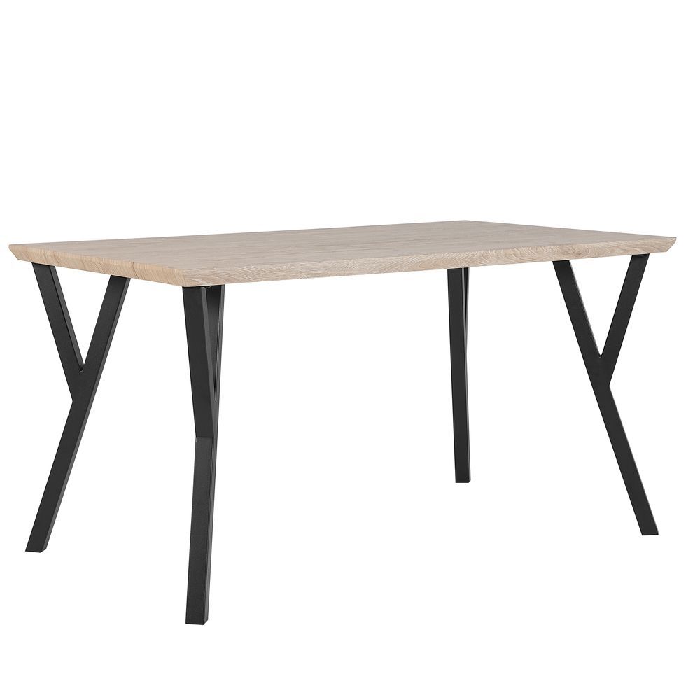 Beliani BRAVO Eettafel Licht Houtkleur 80 x 140 cm MDF