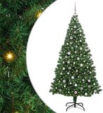 vidaXL Sapin de Noël artificiel Vert 240 cm PVC et Acier et Plastique