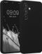 kwmobile hoesje geschikt voor Samsung Galaxy S24 - TPU backcover met siliconen coating - Smartphone case in zwart