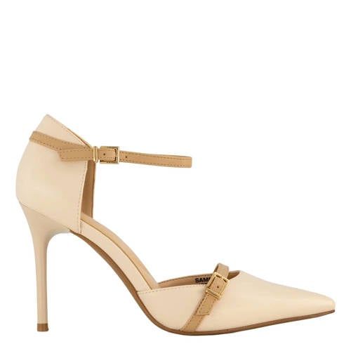 Graceland Imitatieleren Pumps Met Naaldhak - Ecru