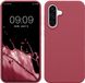 kwmobile hoesje geschikt voor Samsung Galaxy A36 5G - Hoesje met siliconen coating - Smartphone case in donkerroze