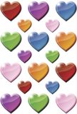 HERMA DECOR stickers hearts&letters silver embossed 2 sheets etiket