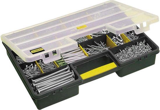 Stanley Assortimentsdoos - 25 Vakken - Zwart - 46 x 32.5 x 8 cm