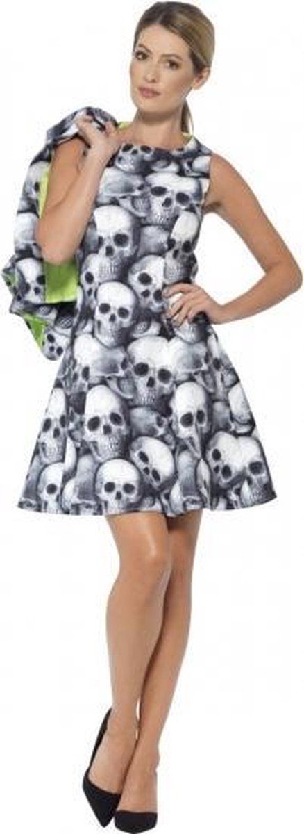 Smiffys Schedel print jurk met blazer voor dames 44-46 (L)