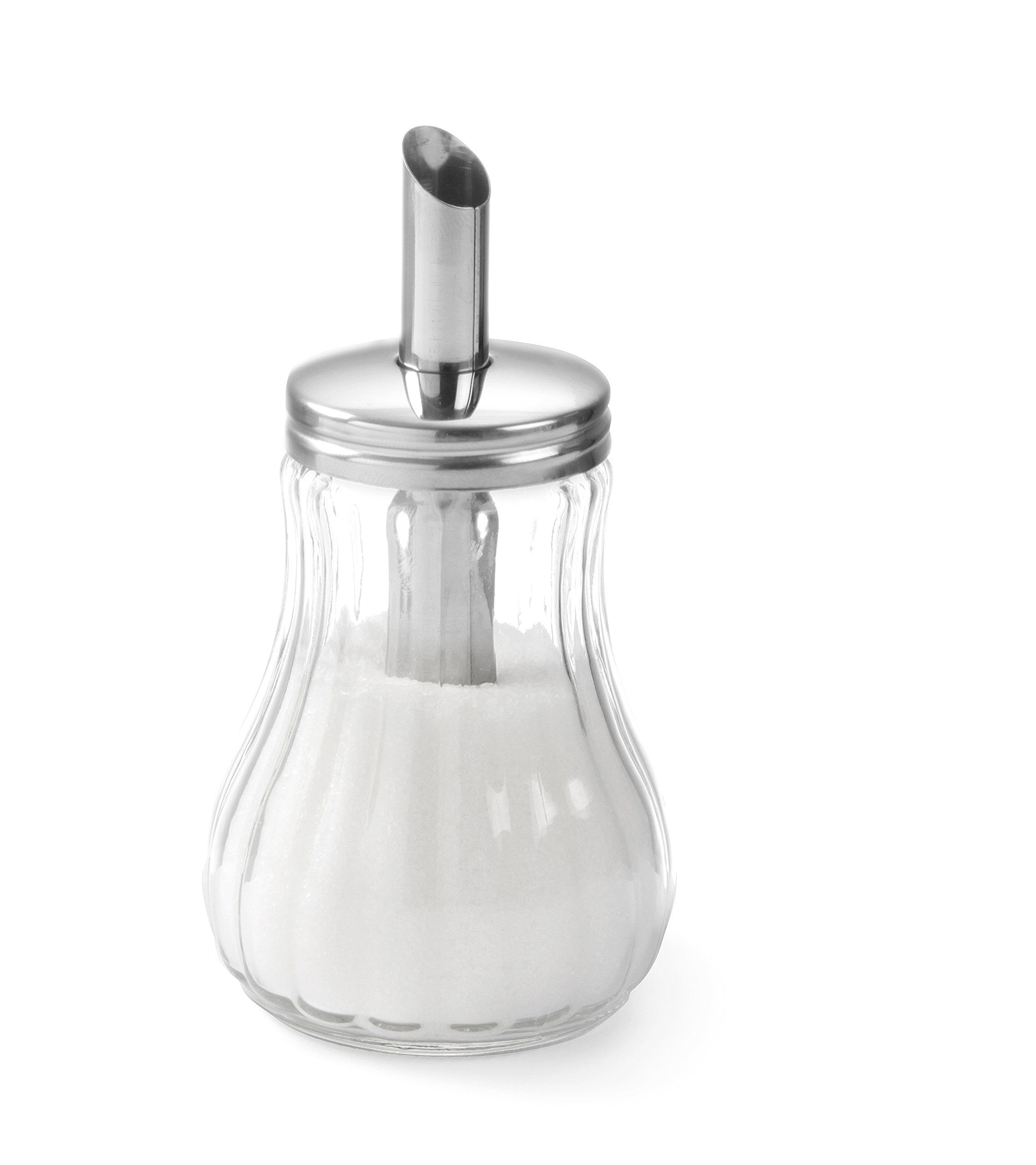 Hendi Suikerstrooier Glas - RVS Tuit - Ø8x(H)14cm