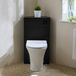 Hudson Reed Marbury Toilet sur pied Habillage de cuvette WC Montage d'angle Moderne Noir Gris avec réservoir et bouton de chasse d'eau noir
