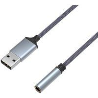 USB-audioadapter naar 3,5 mm vrouwelijke jack TRRS-hoofdtelefoonconnector Compatibele pc Windows Mac Tablet PS5 PS4