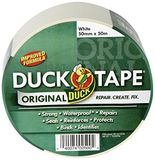 Duck Tape Originele tape, verbeterde formule, hoge sterkte, waterdicht, Gaffer- en Dukt-tape, reparatieband, wit, 50 mm x 50 m
