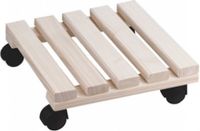 Merkloos Plantenonderzetter / multiroller vurenhout vierkant 30 x 30 cm - 30 kg