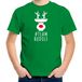 Bellatio Decorations kerst t-shirt voor kinderen - team Rudolf - groen - Kerstdiner 140/152
