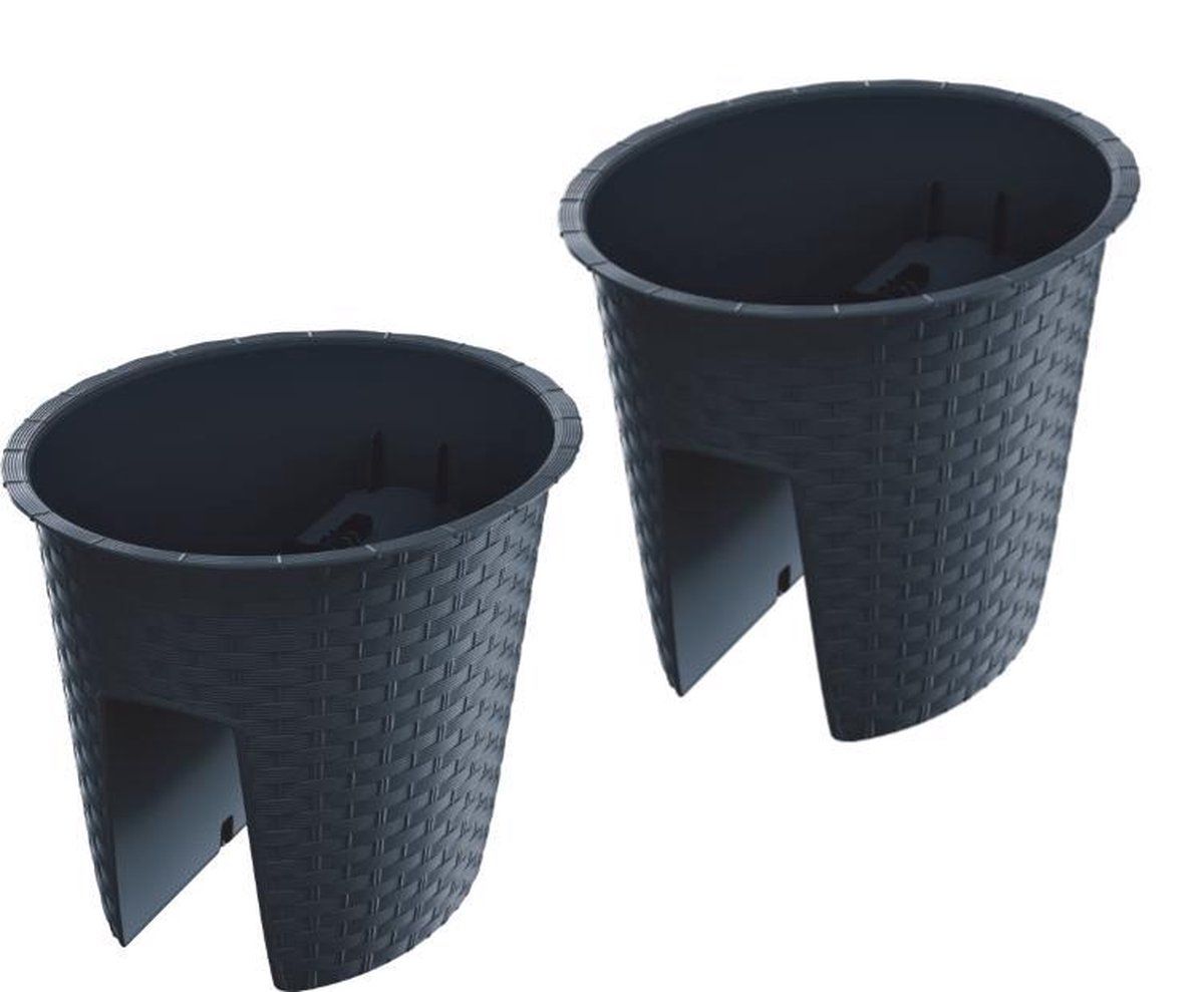 Prosperplast Ratolla - Bloempot - 30 cm - Antraciet
