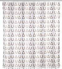 WENKO Douchegordijn Avila, 180 × 200 cm, gordijn van 100% polyester met metalen ringen & rubberen verzwaringsband voor douche en bad, waterafstotend & wasbaar, incl. 12 witte douchegordijnringen