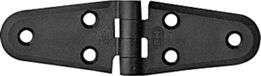 Lalizas Charnière Polyamide, Double Ovale, 100x40x4.5mm, Noir