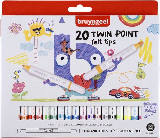Bruynzeel Stiften - Twin point - Dun & dikke punt - 20st.