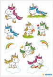 HERMA stickers Baby Eenhoorn, met glitters, 2 vel à 10 stuks