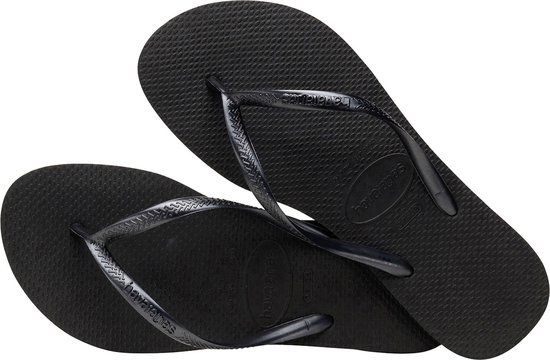 Havaianas Slim Teenslippers Junior - Zwart - Maat 31/32