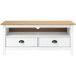 Hill Range meuble TV blanc 110x40x47 cm bois de pin massif