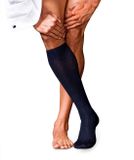 FALKE No. 2 Finest Cashmere kniekousen heren blauw - maat 43-44