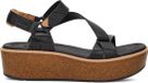 Teva Madera Wedge Damensandalen, Plateau, Casual, Leder, Modellnummer 1151015, Farbe Schwarz