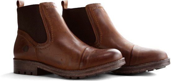 NoGRZ J.Webb - Dames enkellaars - Winter Chelsea boots - Wol gevoerd - Cognac