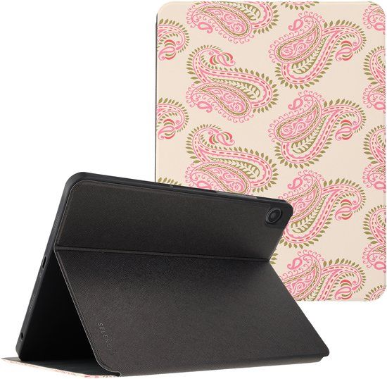 Selencia Tablet Hoes - Geschikt voor Samsung Galaxy Tab A9 Plus / Galaxy Tab A11 Plus - Kunstleer - Paisley Blush