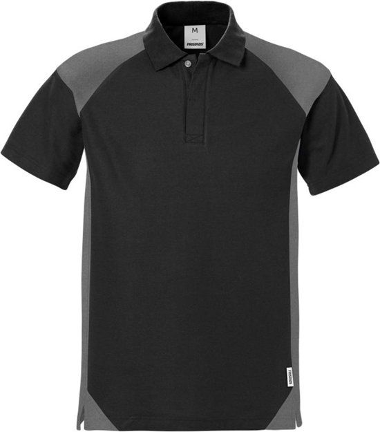 Fristads Poloshirt 7047 Phv Zwart/grijs L