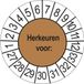Merkloos / Sans marque Ricard Keuringsstickers Herkeuren voor 2027 | 50 stuks, Ø 35 mm | Bruin
