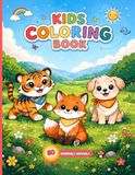 Kids Coloring Book: 50 Adorable, Cute and Simple Animal Designs to Color for Boys and Girls Ages 4-8. Helps build focus, fine motor skills, and ... 8.5x11 inch pages. Single-sided printing.