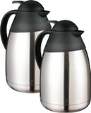 haushaltshelden Thermoskan - 2x - 1.5L - dubbelwandig - RVS - mat
