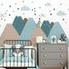 Muursticker Vika Muursticker kinderen decoratie babykamer muursticker kinderkamer muursticker Scandinavische muursticker reuzenbergen Scandinavië H60 x B90 cm