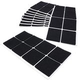 Adsamm® 80 x Zelfklevende Viltglijders Zwart 50x50 mm Vierkant 3,5 mm dik