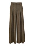 Apricot Tweedbroek met visgraatpatroon en wijde pijpen - Bruin - Vrouwen - Maat XL