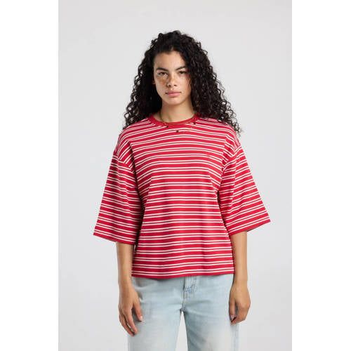 America Today gestreept T-shirt - rood