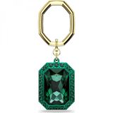 Swarovski Sleutelhanger, Groene Achthoekig Geslepen Kristal in een Setting met Gemengd Metalen Afwerking, Geïnspireerd door de Swarovski Lucent Collectie