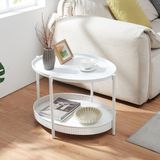 en.casa Salontafel Jäller ovaal 66x51x44 cm wit