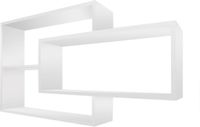 TRAUMMÖBEL Wandplank Wit/Natuur/Zwart 'Ernie' Hout | MDF 4 vakken