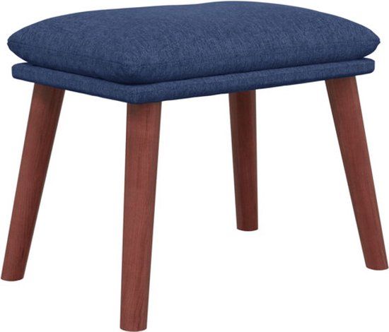vidaXL Voetenbank 45x29,5x35 cm stof blauw