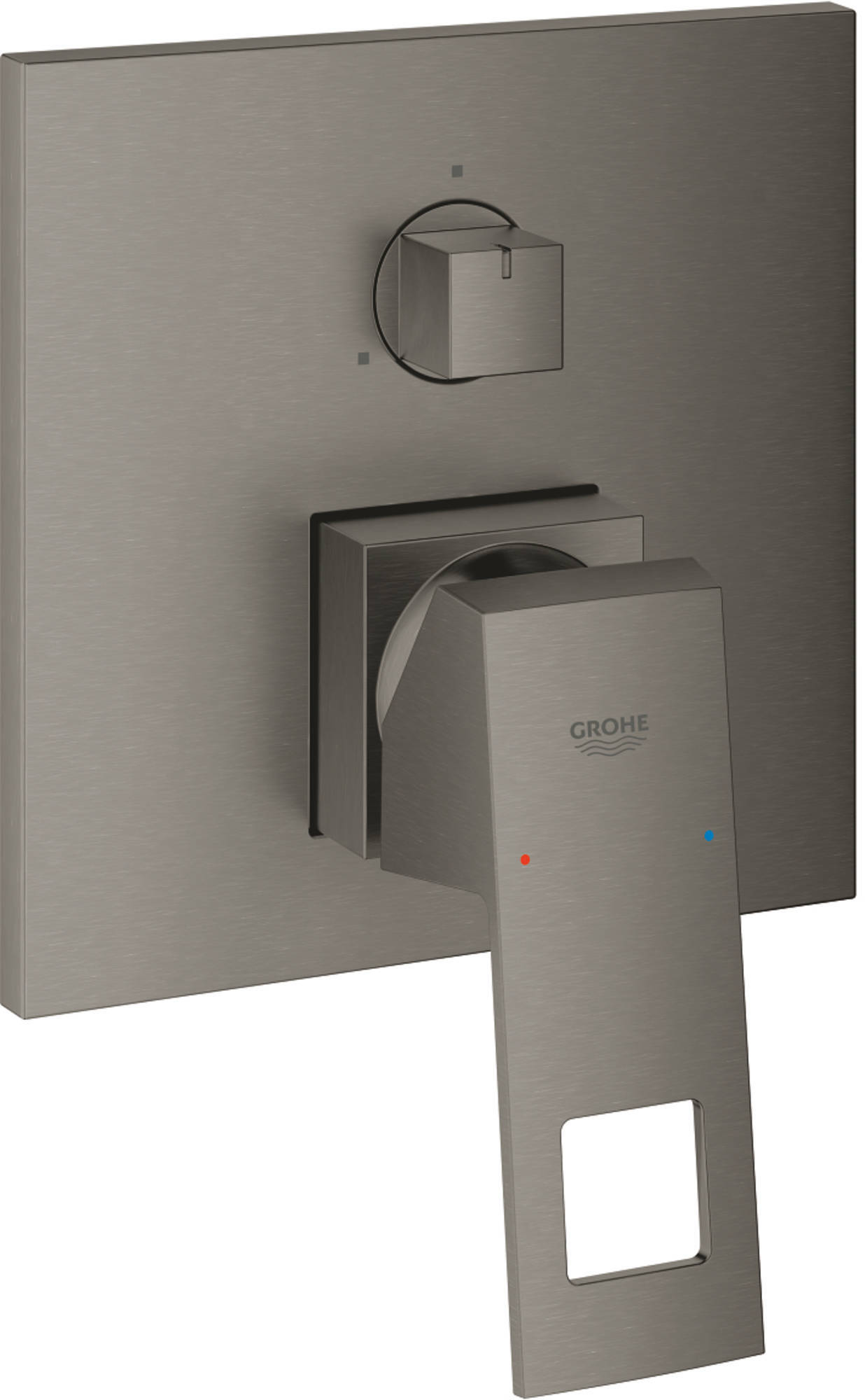 GROHE Eurocube Afbouwdeel Inbouwkraan Hard Graphite Geborsteld