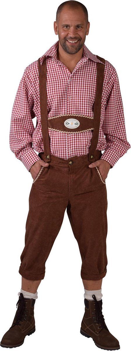 Magic design Tirolerbroek Edelweiss heren bruin maat S