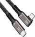 Allteq USB C kabel | 1.5 meter | Zwart | USB4 | 40 Gb/s | 8K | 240W | Haaks