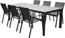 AVH-Collectie New Valley Angora dining tuinset 220x100x74,5 cm 7 delig antraciet