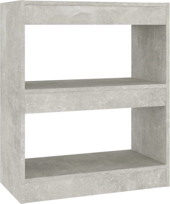 vidaXL Boekenkast/kamerscherm 60x30x72 cm betongrijs