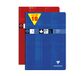 Clairefontaine 3167C Pak met 10 Geniete Oefenschriften - A4 21x29,7 cm - 80 Pagina's Grote Ruitjes 90 g en Effen 125 g - Omslag Gecoat Karton - Willekeurige Kleuren