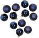 G. Wurm Kerstballen - 12x st - blauw - D6 cm - glas - gedecoreerd - luxe - kerstversiering