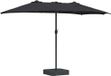 Syfax Tuinparasol Zwart 385 x 209 x 244 cm Polyester en staal